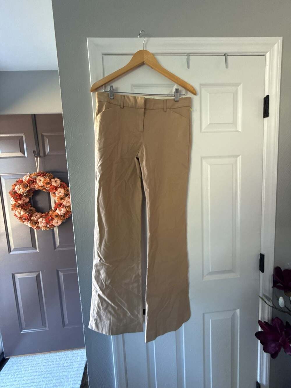 Theory Flare Pants Tan